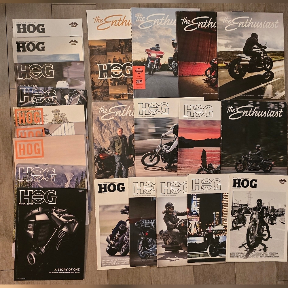 HARLEY DAVIDSON HOG Motorcycle Magazine Collection (2016 TO 2024)